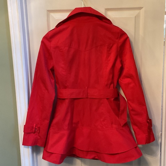 Guess Red Trench Coat, double breasted and belted - Picture 2 of 8